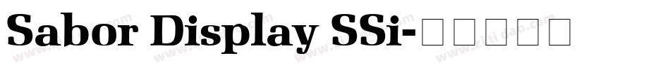 Sabor Display SSi字体转换